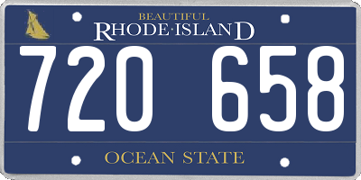 RI license plate 720658