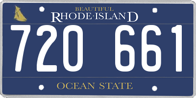 RI license plate 720661