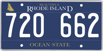 RI license plate 720662