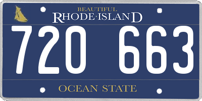 RI license plate 720663