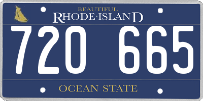 RI license plate 720665