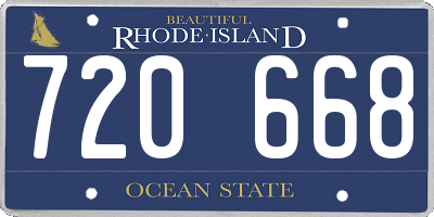 RI license plate 720668