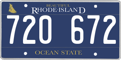 RI license plate 720672