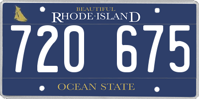 RI license plate 720675