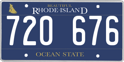 RI license plate 720676