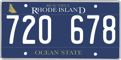 RI license plate 720678