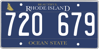 RI license plate 720679