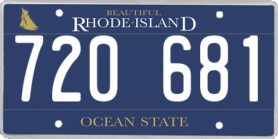 RI license plate 720681