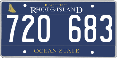 RI license plate 720683