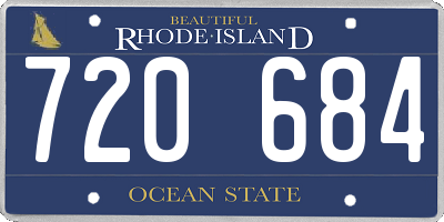 RI license plate 720684