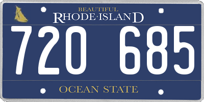 RI license plate 720685