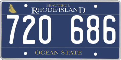 RI license plate 720686