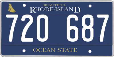 RI license plate 720687