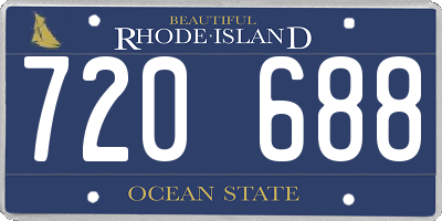 RI license plate 720688