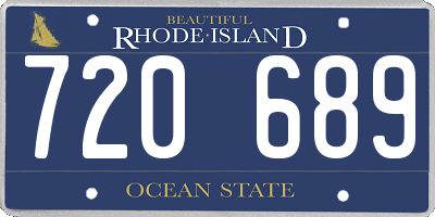 RI license plate 720689