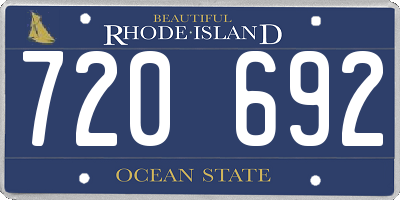 RI license plate 720692