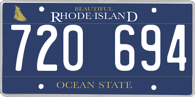 RI license plate 720694