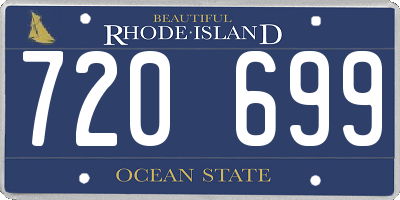 RI license plate 720699