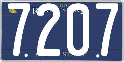 RI license plate 7207