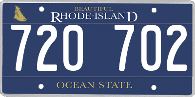 RI license plate 720702