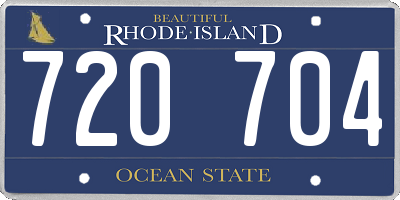 RI license plate 720704