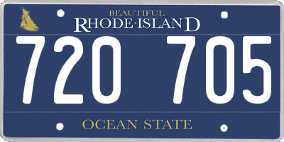 RI license plate 720705