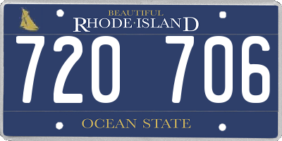 RI license plate 720706