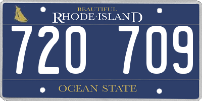 RI license plate 720709