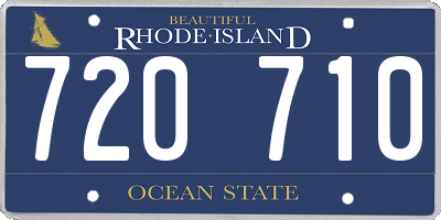 RI license plate 720710