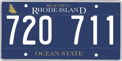 RI license plate 720711