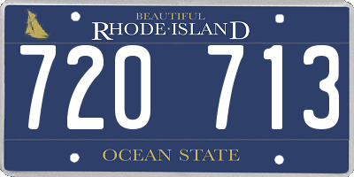 RI license plate 720713