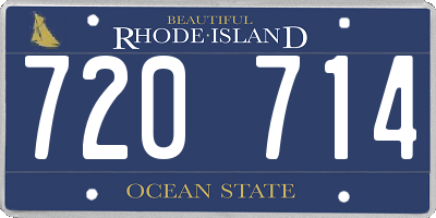 RI license plate 720714