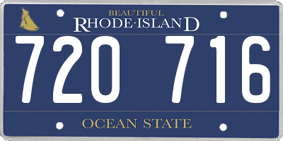 RI license plate 720716