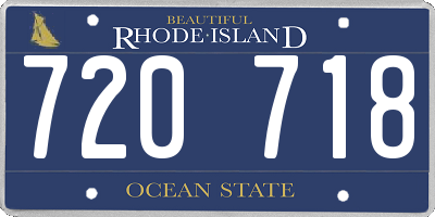 RI license plate 720718