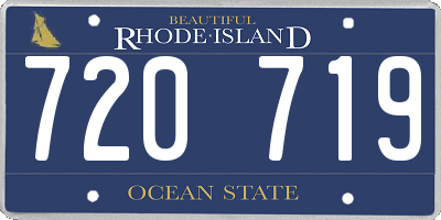 RI license plate 720719