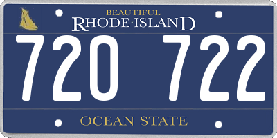 RI license plate 720722