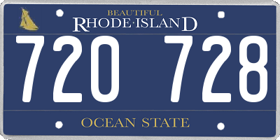 RI license plate 720728