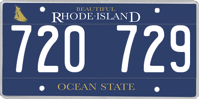 RI license plate 720729