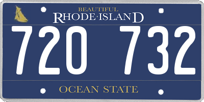 RI license plate 720732