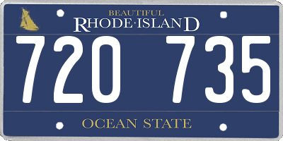 RI license plate 720735