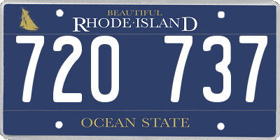 RI license plate 720737