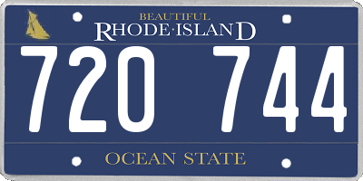 RI license plate 720744