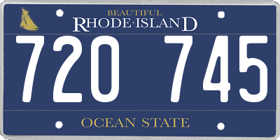 RI license plate 720745