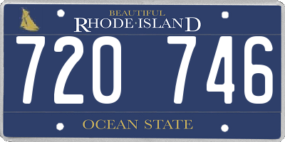 RI license plate 720746