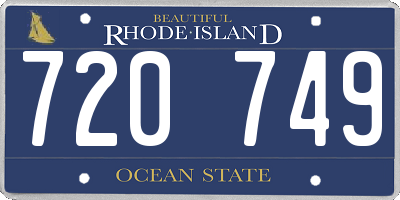 RI license plate 720749