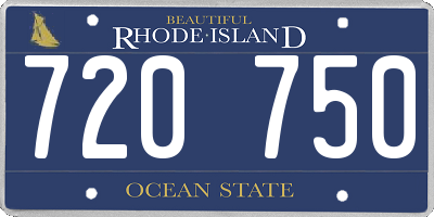 RI license plate 720750