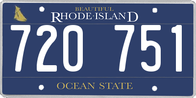 RI license plate 720751