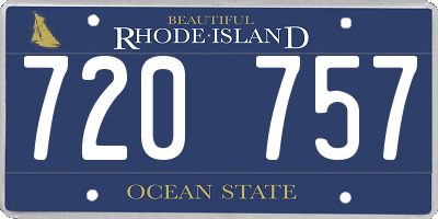RI license plate 720757