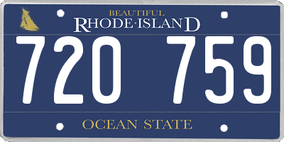 RI license plate 720759