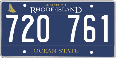 RI license plate 720761